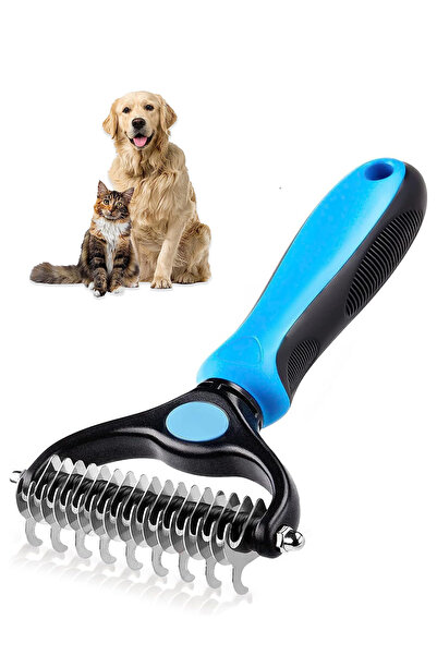 mucit home Metal Tip Dog Cat Long Hair Grooming Comb Hairball Remover Detangling Comb 1 Piece