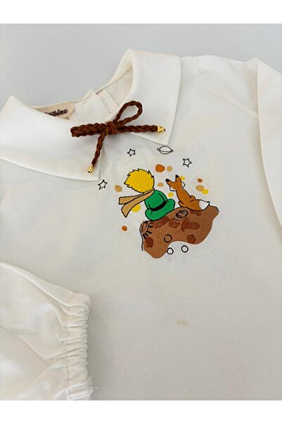 il mio bambino Handmade 100% Cotton Baby Boy Little Prince Embroidered Shirt - Long Sleeve