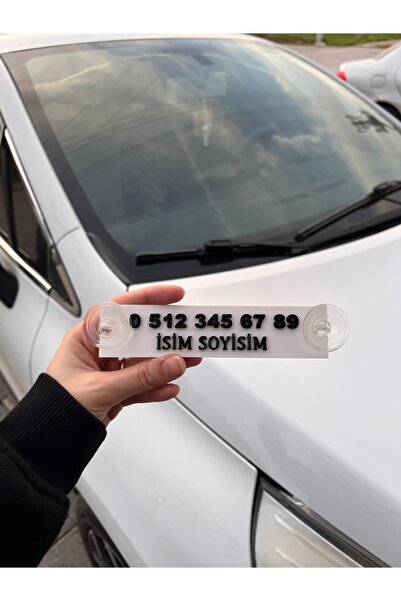 Gift Studio Kişiye Özel İsimli Araç Numaratörü - Vantuzlu - Kabartmalı 3D Bas...