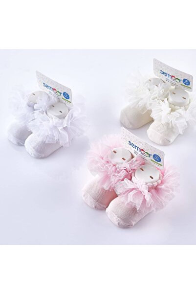 SEMOOR Kız Bebe Kokoş Patik Pamuklu (penye) 3'lü