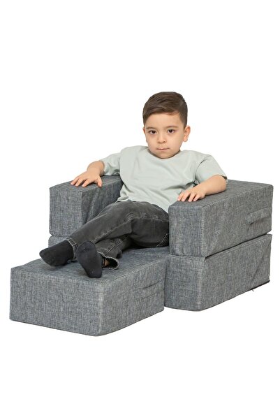 Reblonix Fotoliu burete modular pentru copii 3 in 1 : fotoliu, pat si loc de ...