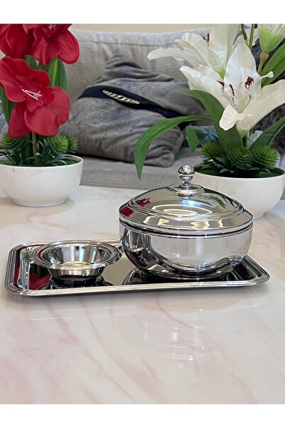 Palaces Large date set in silver, chrome, silver with gold, and silver nickel - 3 pieces