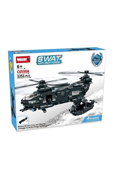WOMA Jucarie educationala de constructie WOMA, politie, echipa SWAT, elicopte...