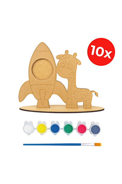 KİDOSE Roket Zürafa Fotoğraf Çerçeve Toplu Etkinlik - Sınıf, Kreş, Anaokulu E...