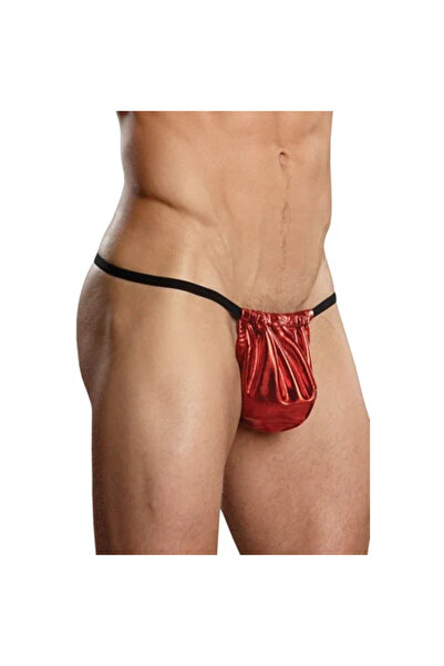 FANTASİE MARKT Fantazi Kımızı Lame Erkek String-Tanga FM4580