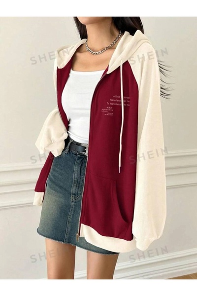 LUSHN Unisex Plus Size Όμορφη χειμερινή κουκούλα με με τύπωμα μανίκια ρεγκλάν...