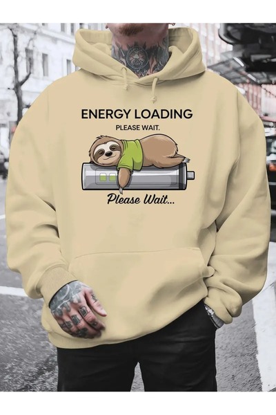 LAYORA Energy Loader Graphic Hooded , 3 Thread Casual Sweater