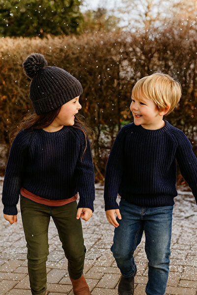 Nimini Kids Stretchy Crew Neck Thessaloniki Knit Unisex Baby and Kids Sweater