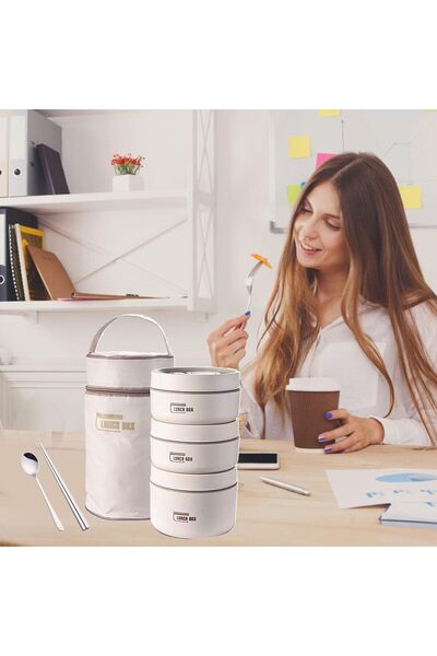 MYWORLD Insulated Leak-Proof Thermal Bento Box - Stainless Steel Vacuum Lunch Container