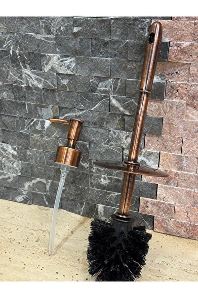 Polen Stone Antique Rose Gold Varnished Pump & Toilet Brush – New Model