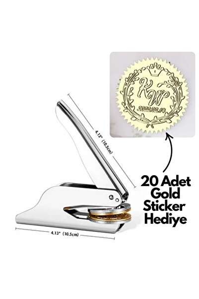 M MÜHÜRCE Soğuk Damga – Kişiye Özel Kabartmalı Kaşe - Trodat 41mm - Embossing Stamp - Mühürce Soğuk Mühür