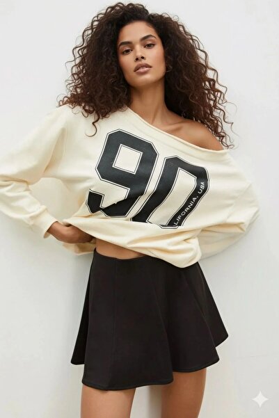 LUSHN Ženska KSNUMKS štampana majica sa jednim ramenom za brod za novu sezonu