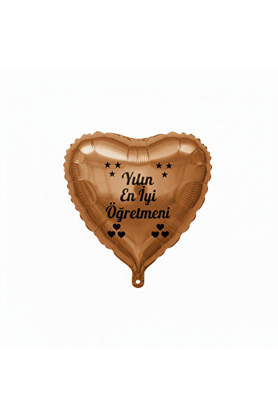 Organizasyon Pazarı Brown Heart Teacher's Day Gift Custom Best Teacher of the Year Written Party Surprise Decor