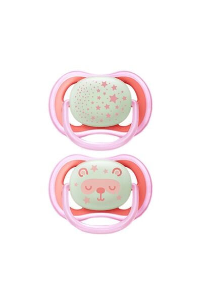 Philips Avent Suzetă Philips-AVENT Ultra Air Night, 6-18 luni, 2 bucăți, fete...