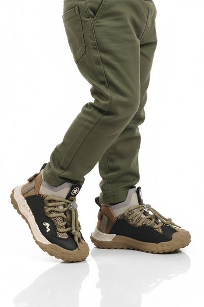 Marco Kids Marcokids Black Lace-Up Boys' Hi Sneaker