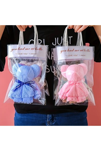 Ethab Ticaret Cute Bear Towel Gift Set (Special Bag Gift) 1 Piece Single