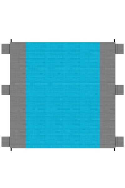 KESNUP Picnic or beach blanket XXL 208 x 208 cm Blue/Grey