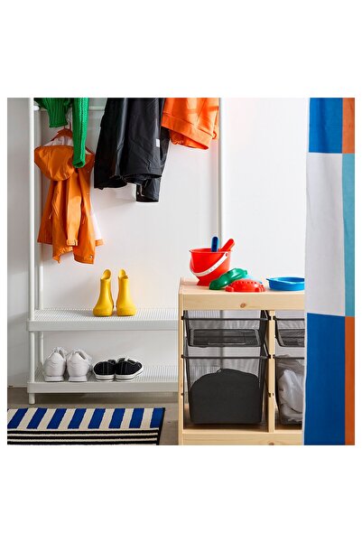 IKEA Rug, low pile, blue/black stripe, 60 x 90 cm