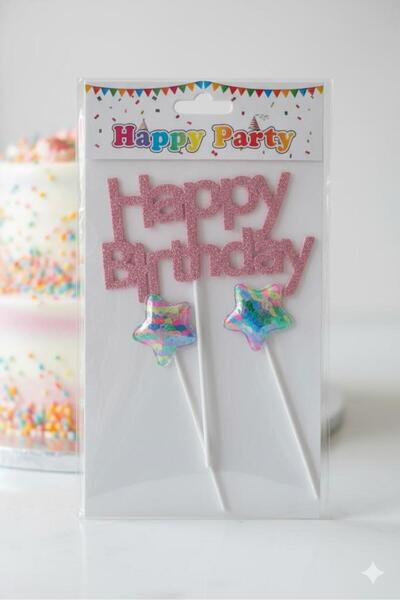 Adana Pasta Malzemeleri ERT-TOPPER-104-YLDZ/ ميكي عيد ميلاد سعيد مع ترتر كعكة...