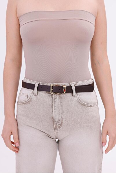 MODAM HİFA Classic Gold Buckle Women's Belt Trouser Belt Dress Belt Shirt Belt Jeans Belt Coat Belt