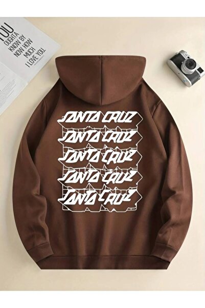 LUSHN Unisex Santa Cruze Printed Oversized Winter 3 Thread 100% Cotton K Hood...