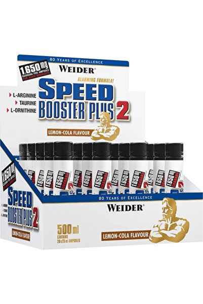 Weider Speed Booster Plus PreWorkout Energy Shot, 20 x 25 ml Lemon-Cola Flavour