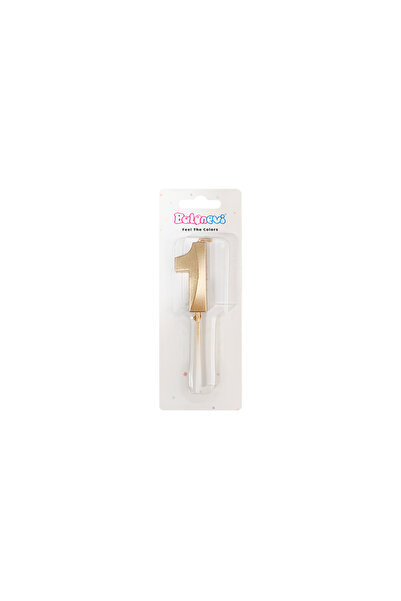 Adana Pasta Malzemeleri GOLD 1 RAKAM MUM 5 CM