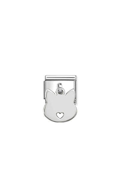 NOMİNATİON Composable Classic CHARMS PLATES steel and 925 sterling silver Cat...