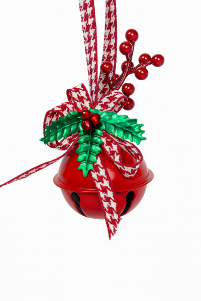 OEM Decorative Christmas bell, for the tree, with hanging ribbon, 7 cm