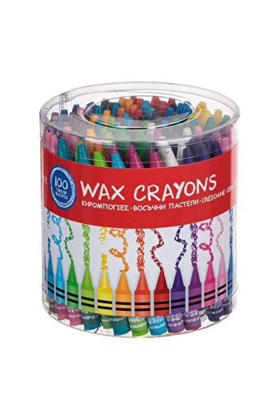 EBA Set 100 de creioane cerate Wax Crayons EBA@