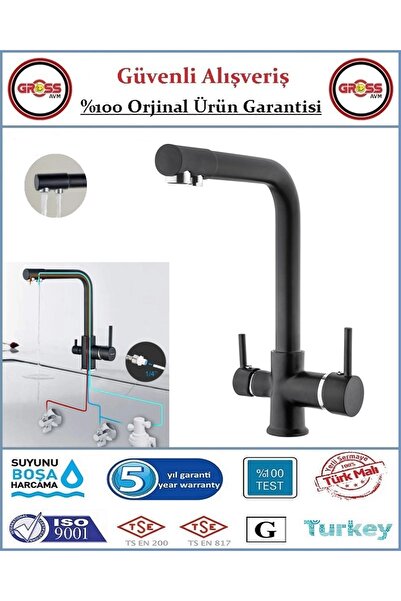 Uzay Su Arıtmalı Mutfak Evye Bataryası - 3 Yollu - Sıcak, Soğuk, Arıtma Çıkış...