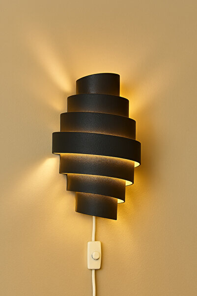 Rekatech Bohem Tarzı Sarmal Kablolu Duvar Lambası – İç Mekan Atmosferi (Hem Yatay Hem Dik Kullanılabilir)