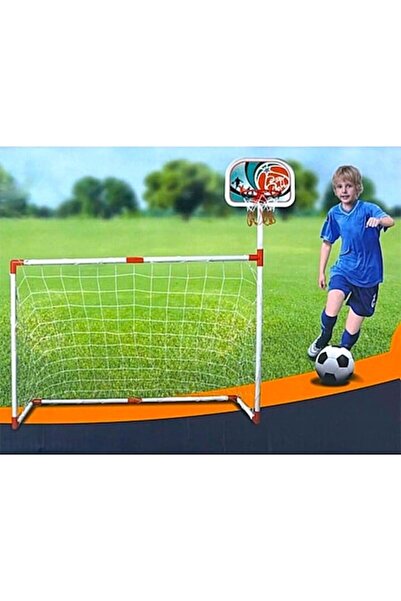 OEM LIVEUP JUNIOR Poartă de fotbal și coș de baschet 110x75x45 cm cu mingi, pompă, ac, cuie