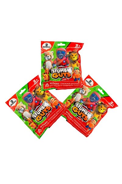 SHOP LIKE A PRO Stumble Guys 3-pack kit with figure and surprise cards, Series 2, 7 cm