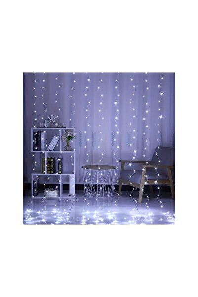 EBA Instalatie Craciun eBA®, Tip Perdea, 3m x 3m, 300 LED-uri, lumina rece, 8 functii de iluminat, tele