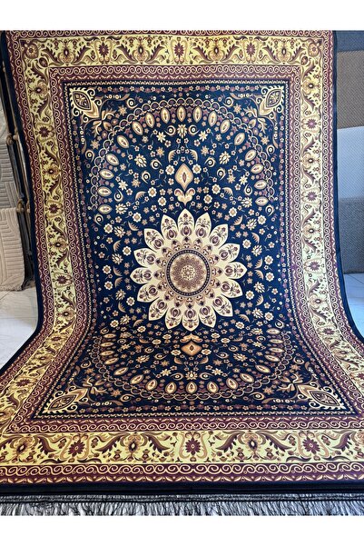 Padişah Dekoratif Yıkanabilir Halı EAC70 Yeni Nesil Kaymaz Taban Salon Halısı Modern Göbekli Klasik Desenli