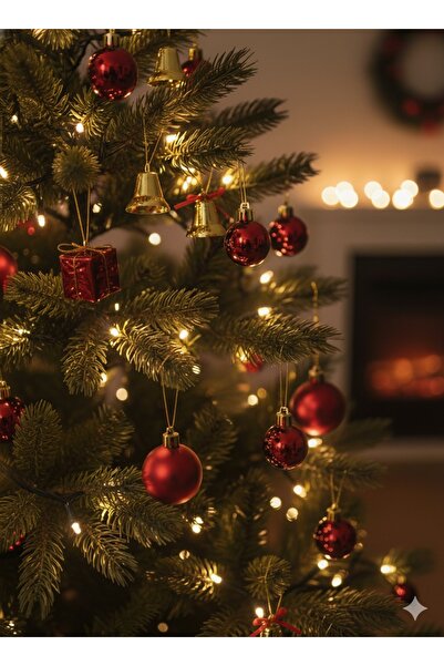 Emsay Store مجموعة زينة شجرة عيد الميلاد الصغيرة - مجموعة من 6 قطع مع كرة حمر...