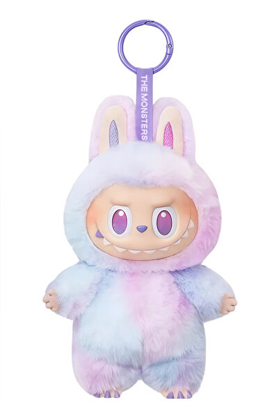 REZZOSS Labubu Doll Keychain for Kids, Colorful Plush Toy Shining Eye, Cute Gift Cartoon Display Figures