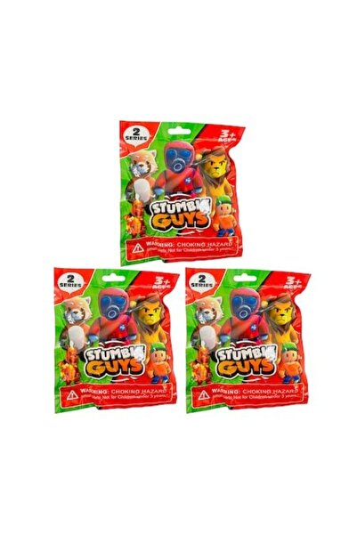 SHOP LIKE A PRO Stumble Guys 3-pack kit with figure and surprise cards, Series 2, 7 cm