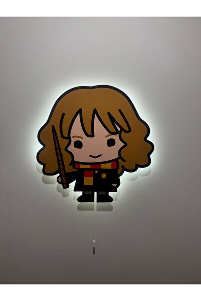 UViolets Dekoratif Ahşap Harry Potter Hermione Karakteri Baskılı Gece Lambası...