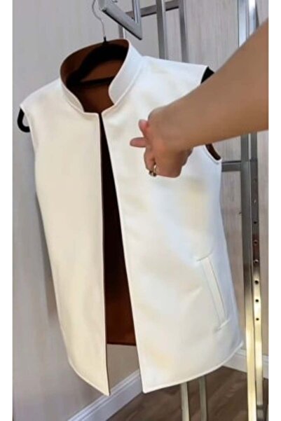 GENERAL'S Men's reversible winter vest - white and camel