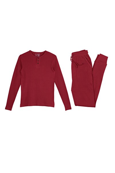 Lovedbaby Mens lounge set, 100% cotton, Thermal Crimson, XS-L