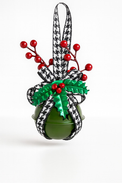 OEM Decorative Christmas bell, for the tree, with hanging ribbon, 7 cm