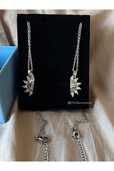 NECK ACCESSORY Çelik Mıknatıslı Güneş Model Arkadaşlık/Çift Kolyesi
