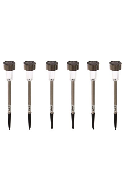 EBA Set 6 X Lampa solara LED Stick, inox, H 31.5 cm, exterior