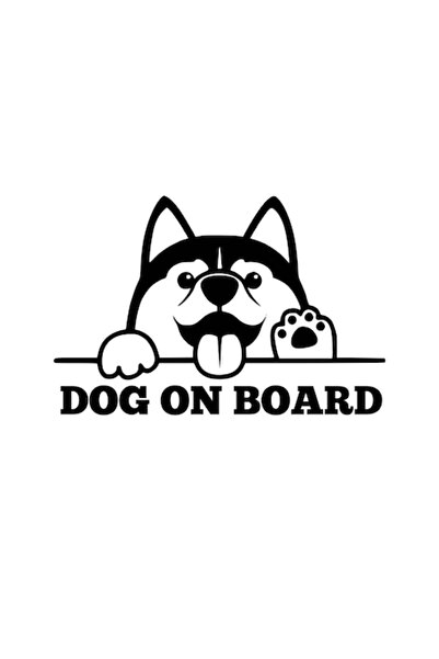 Oracal Sticker Auto, ORACAL, Dog On Board, Negru mat, 20 x 13 cm