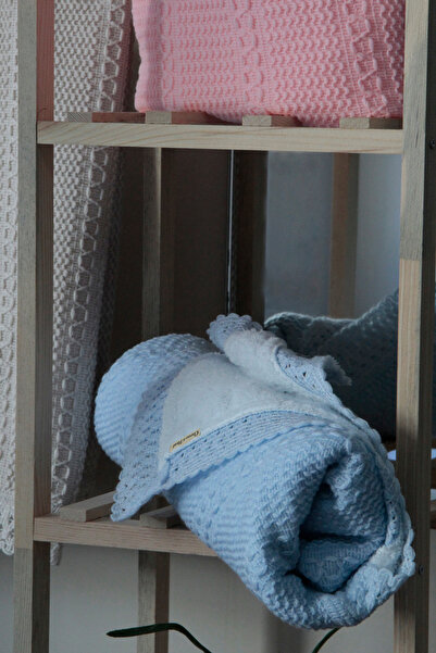 Claria&Nest Saç Örgü Desenli Triko Wellsoft Astarlı Kışlık Bebek Battaniyesi ...