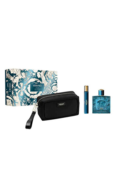 Versace Eros EDT XMAS Set 25 (100ML+TS10ML+Pouch)