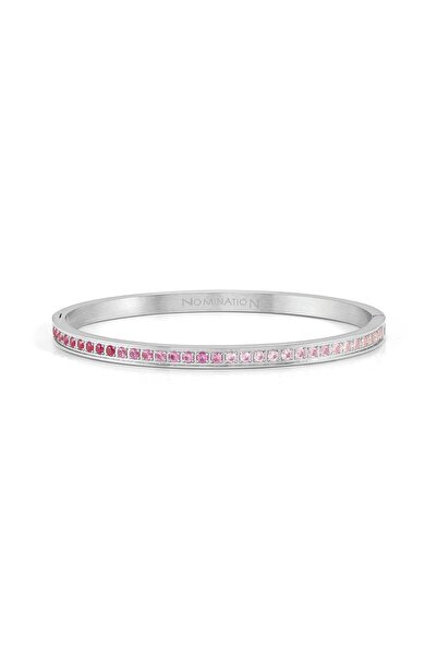 NOMİNATİON PRETTY BANGLES Paslanmaz Çelik Bileklik ve Pembe Zirkon (SMALL) PEMBE