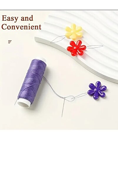 BEİLYS COSMETİCS & ACCESSORY İğneye İplik Geçirici 3 Adet Çiçek Şeklinde İğne...